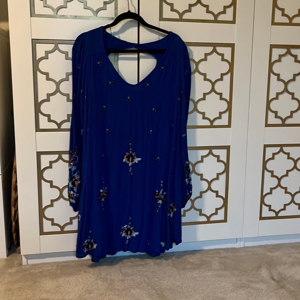 Free people Oxford embroidered mini dress M
